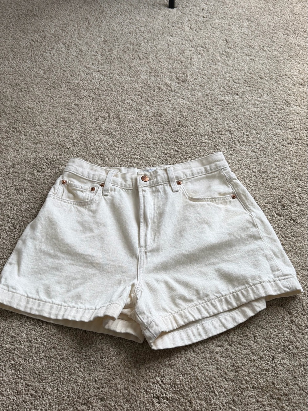 pistola White High-Rise Denim Jean Shorts